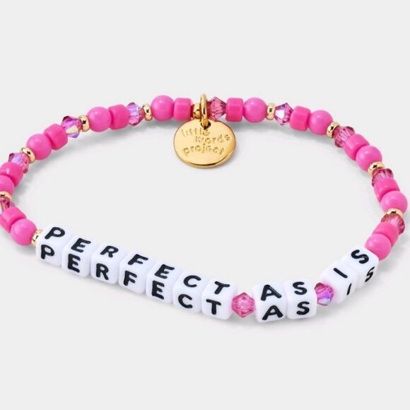 Little Words Project "Perfect As Is" Beaded Bracelet - Picture 1 of 11